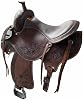 Silla de Montar Western para Caballo, Cuero Tallado Premium, para Senderismo, Rancho, Carreras de Barriles, Rodeo y Entrenamiento, 15 16 17 18 Pulgadas 5