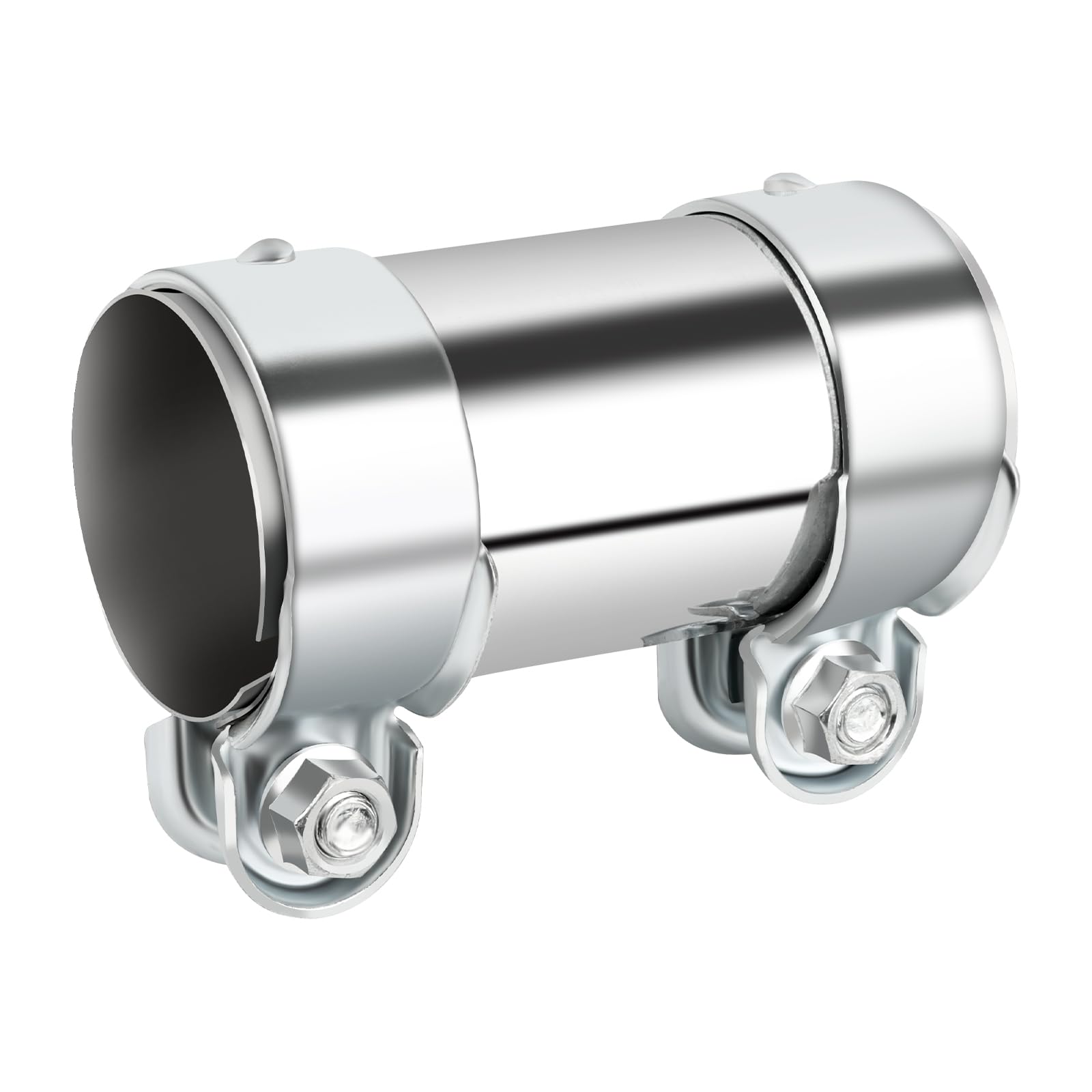 Podwójny zacisk wydechowy 55 mm x 125 mm, złącze ze stali nierdzewnej, uniwersalny zacisk wydechowy do samochodu, motocykla, łodzi