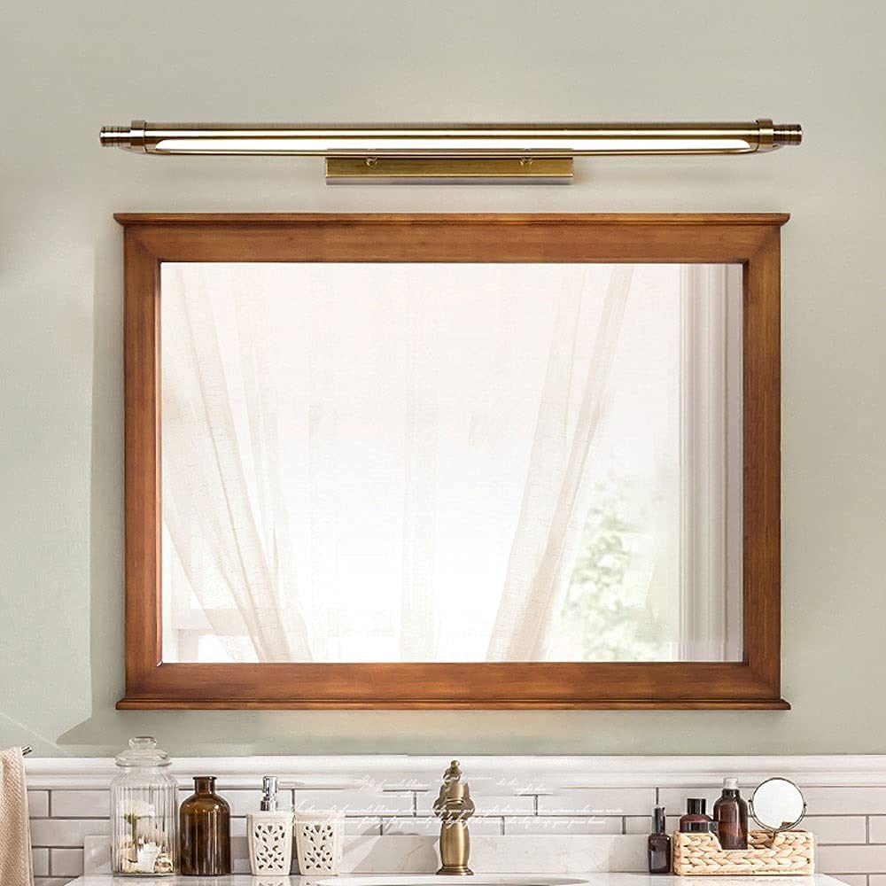 Lustrzane światło LED Vanity Light Łazienka Nowoczesne oświetlenie lustra, minimalistyczna regulowana lampa ścienna do toaletki, oświetlenie szafki z lustrem do(Tryb 3 kolorów)