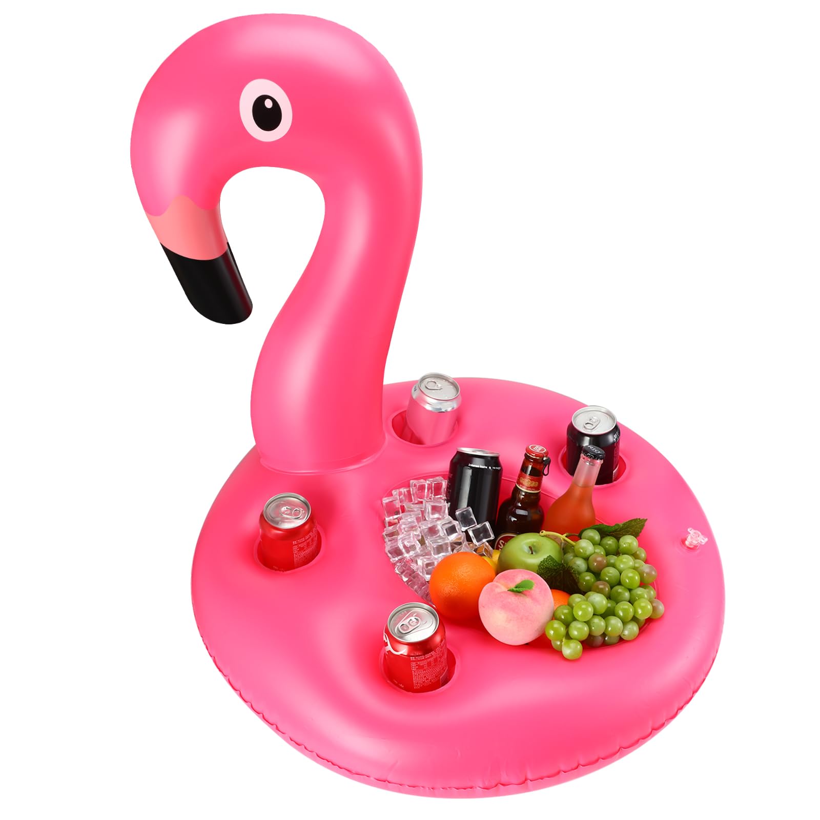 Floating Drink Holder for Pool, Floating Cabana Bar, Hot Tub Drink Holder for Adults, Inflatable Pool Accessories(Flamingo)