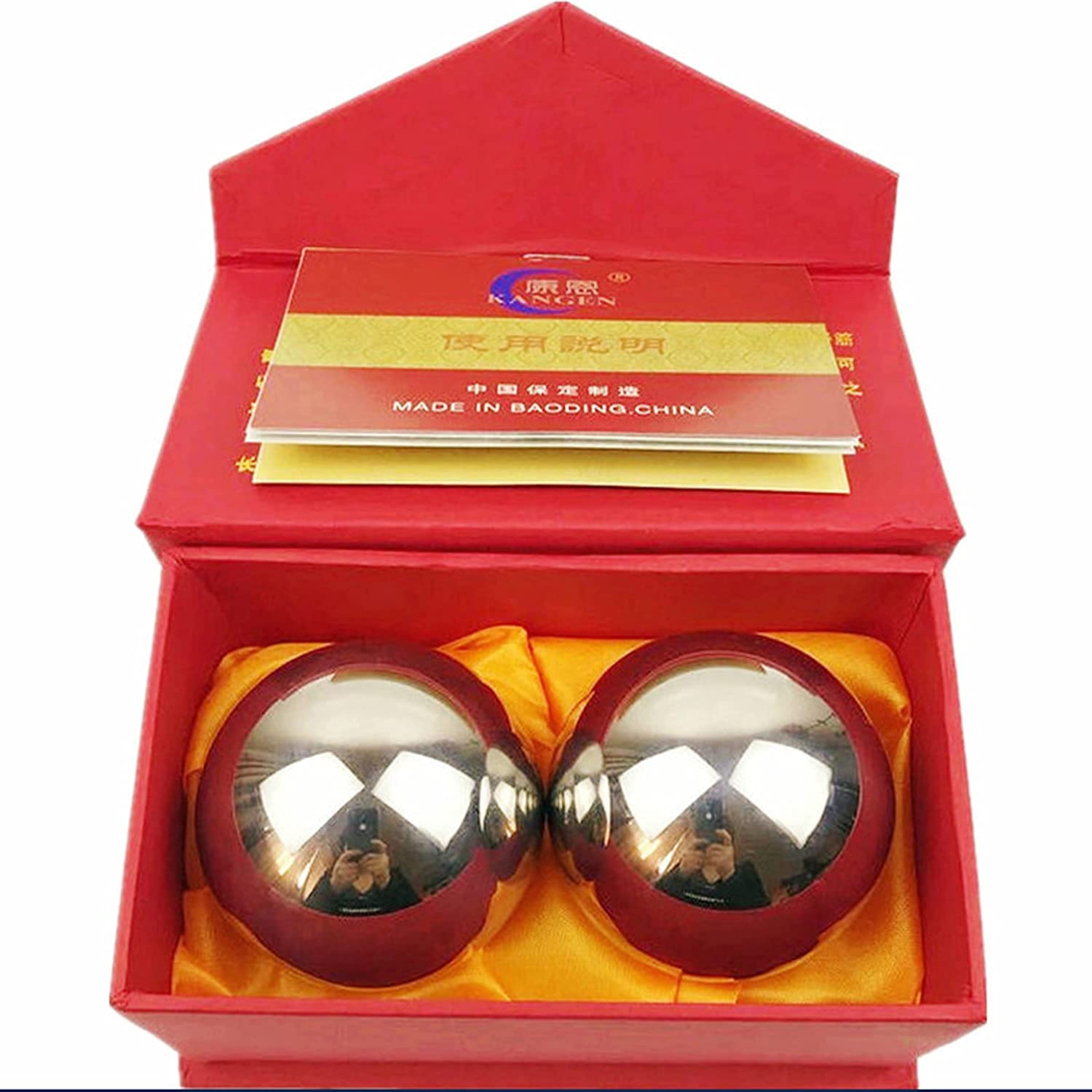 Palle Antistress per Adulti, Palle di Baoding Palle Antistress per Adulti Palle per Esercizi Cinesi 40MM Palle Antistress per Esercizi di Salute Cinesi/Sfere di Baoding i