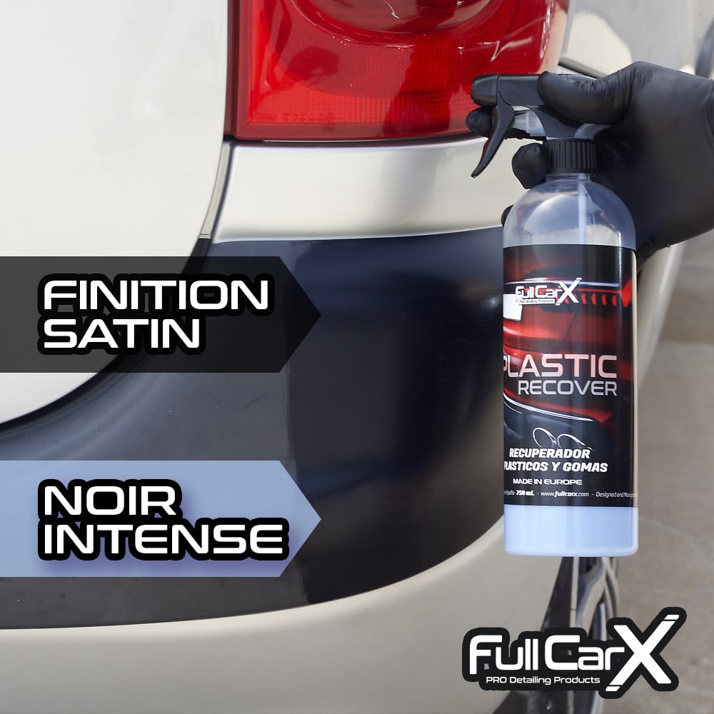 FULLCARX Plastic Recover 5 Litres Rénovateur Plastique Voiture Intérieur Extérieur, Nettoyant Brillant, Effet Immédiat, Finition Satinée, Récupération, Produit Nettoyage Detailing Professionnel