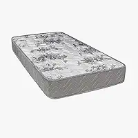 Colchão Solteiro D33 Espuma Cinza Branco Estampado Com Certificado do Inmetro 188x88x12 CM Ortopédico Anti Ácaro Conforto - AV (CINZA)