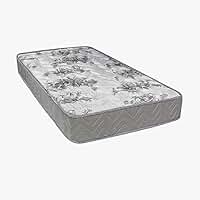 Colchão Solteiro D33 Espuma Cinza Branco Estampado Com Certificado do Inmetro 188x88x12 CM Ortopédico Anti Ácaro Conforto - AV (CINZA)