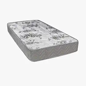 Colchão Solteiro D33 Espuma Cinza Branco Estampado Com Certificado do Inmetro 188x88x12 CM Ortopédico Anti Ácaro Conforto - AV (CINZA)