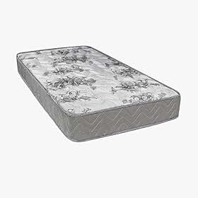 Colchão Solteiro D33 Espuma Cinza Branco Estampado Com Certificado do Inmetro 188x88x12 CM Ortopédico Anti Ácaro Conforto - AV (CINZA)