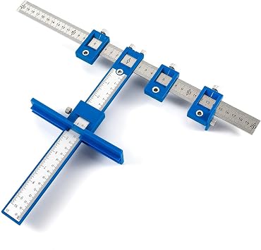 Supernic Punch Locator Drill Guide, Cabinet Hardware Jig Sleeve Cabinet Hardware Template Measuring Tool Wood Drilling Dowelling Hole for Installation of Handles