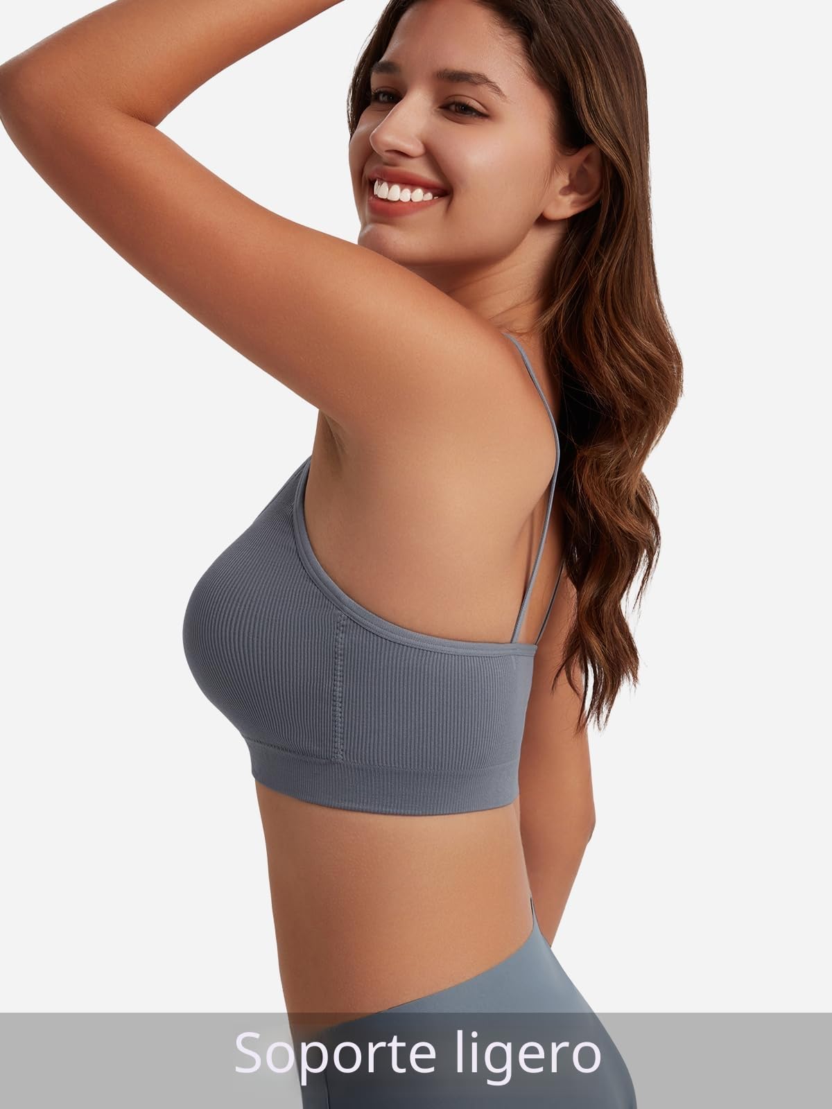 HBselect 4Pcs Sujetador sin Aros para Mujer Cómodo Bralette Mujer sin Costuras, Bralette Confeccionado en Microfibra Tipo Top, Sujetador Elastizado sin Costuras