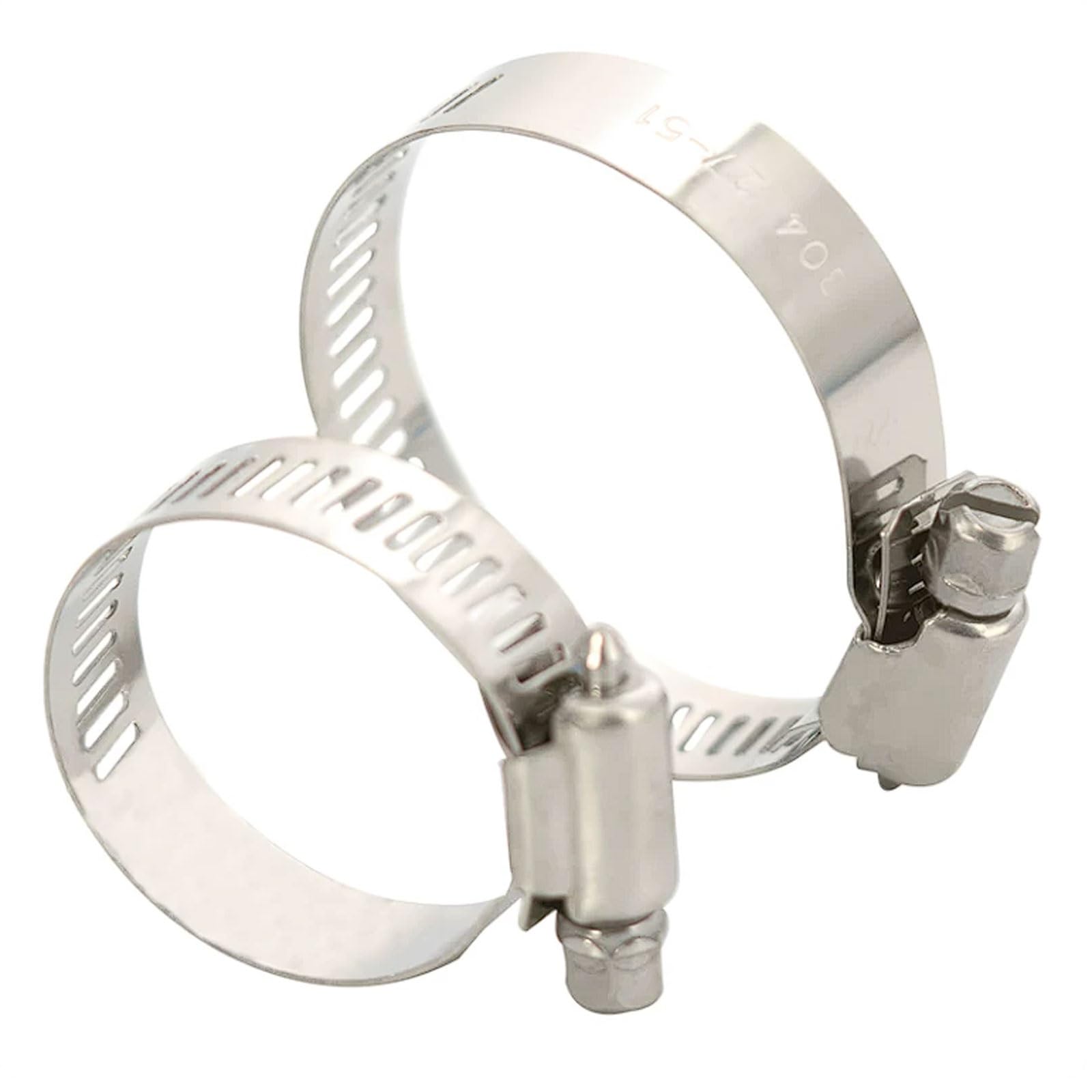 Esmen One Color 304 Stainless Steel Handle Hose Clamp Hand-Tighten Pipe And Water Tightening Ring 5 Pack(21-44Mm [5 Pieces])