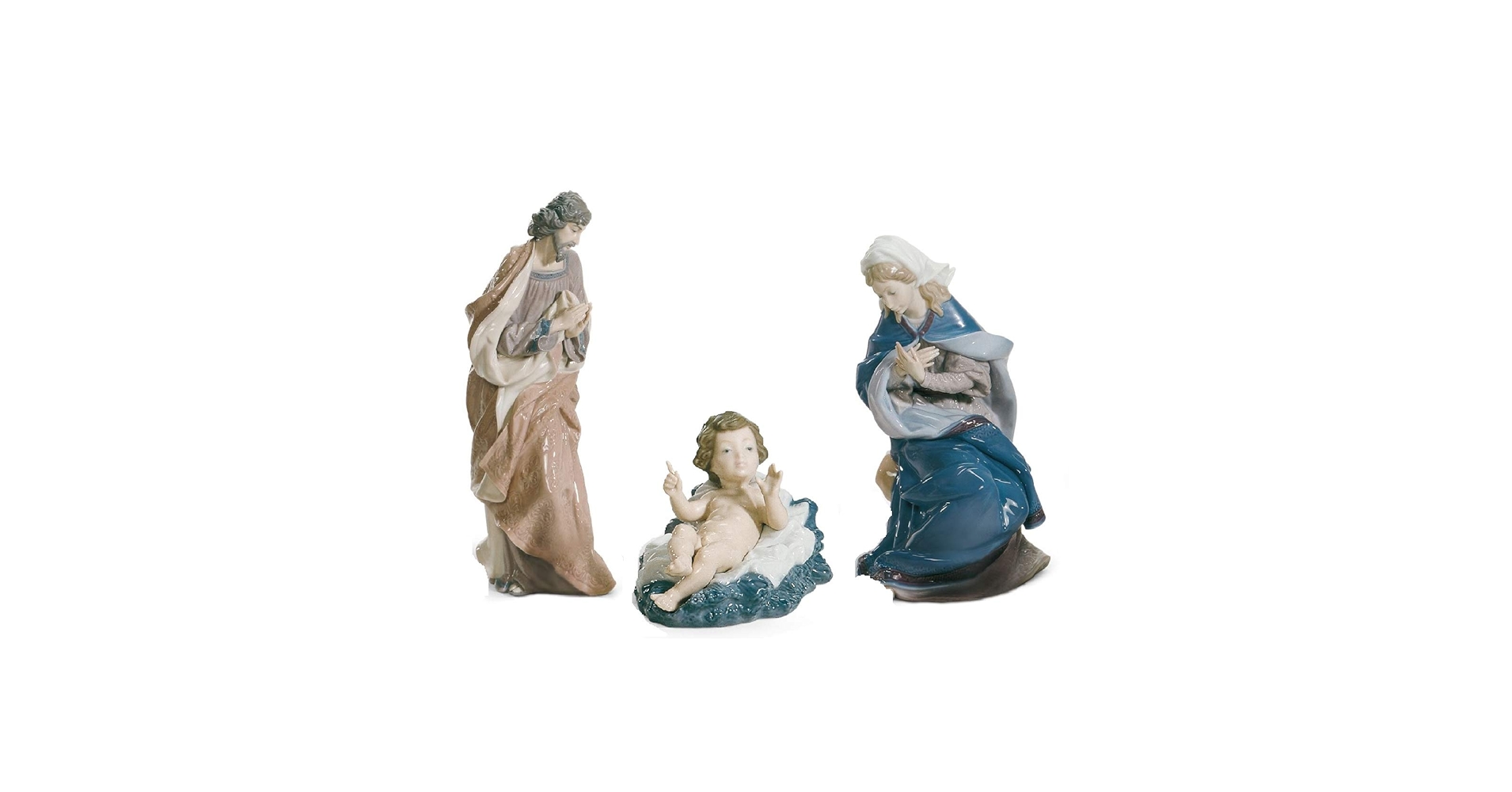 Amazon.co.jp: Lladro 磁器 3ピース ラージ キリスト降誕セット 聖