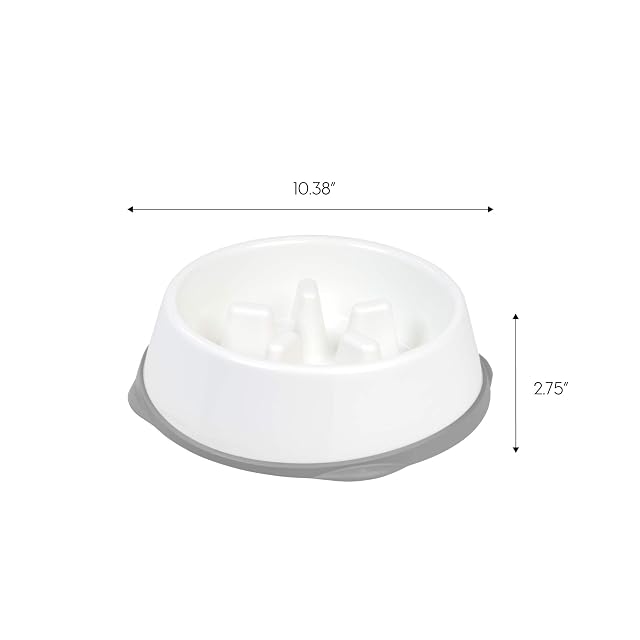 Foto 2 de 7 de IRIS USA - Cuenco de alimentación lenta para perros, 4 tazas, antiasfixia, antideslizante, fácil de limpiar…