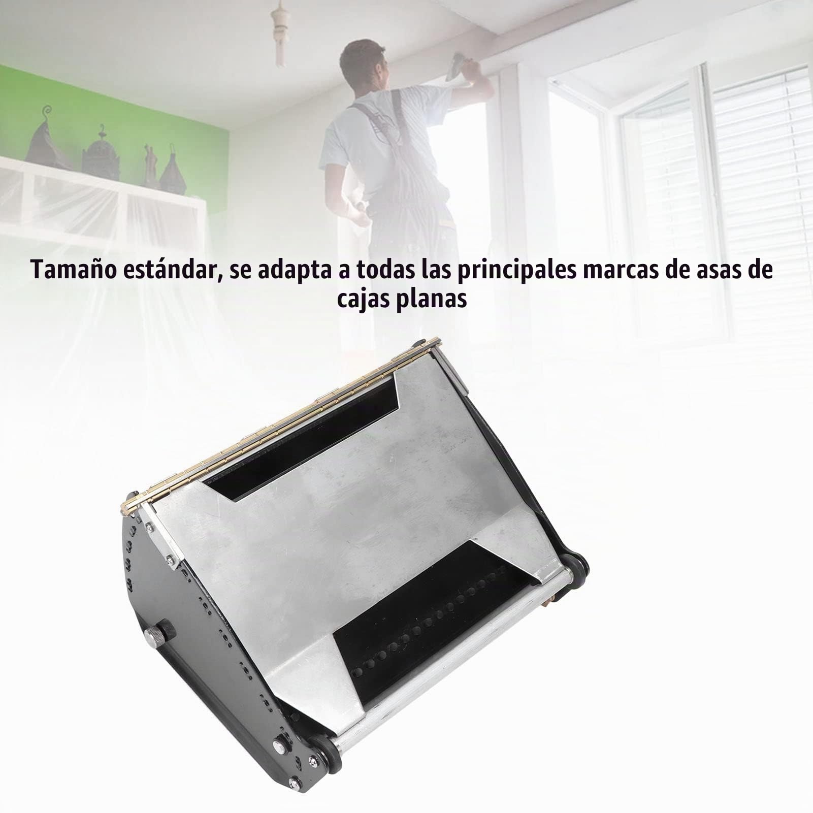 Caja Plana Masilla Caja De Raspado Masilla Caja De Raspado Herramienta De Acabado De Pared Tablero De Yeso Caja Plana Acabado Caja Plana Para Profesionales Entusiastas Del Bricolaje(8 pulgadas)
