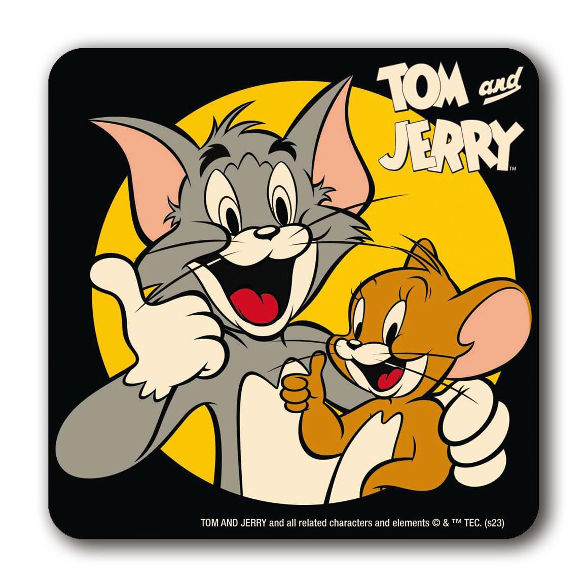 Logoshirt Multicolor Logoshirt® Tom And Jerry I Thumbs Up I Coaster I Drinks Mat I Cork I 10X10cm I Durable Print I Licensed Original Design
