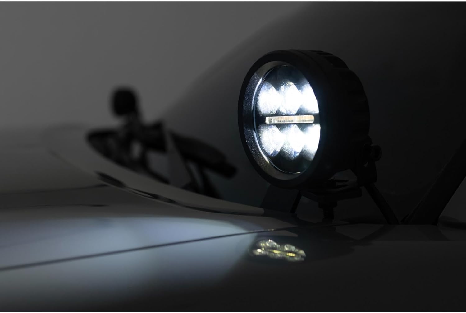 Rough Country 2" LED Ditch Light Kit for Toyota Tacoma (2016–2023) – Black Series Dual LED Cubes w/Amber DRL, 40W Spot Beam, 3600 Lumens