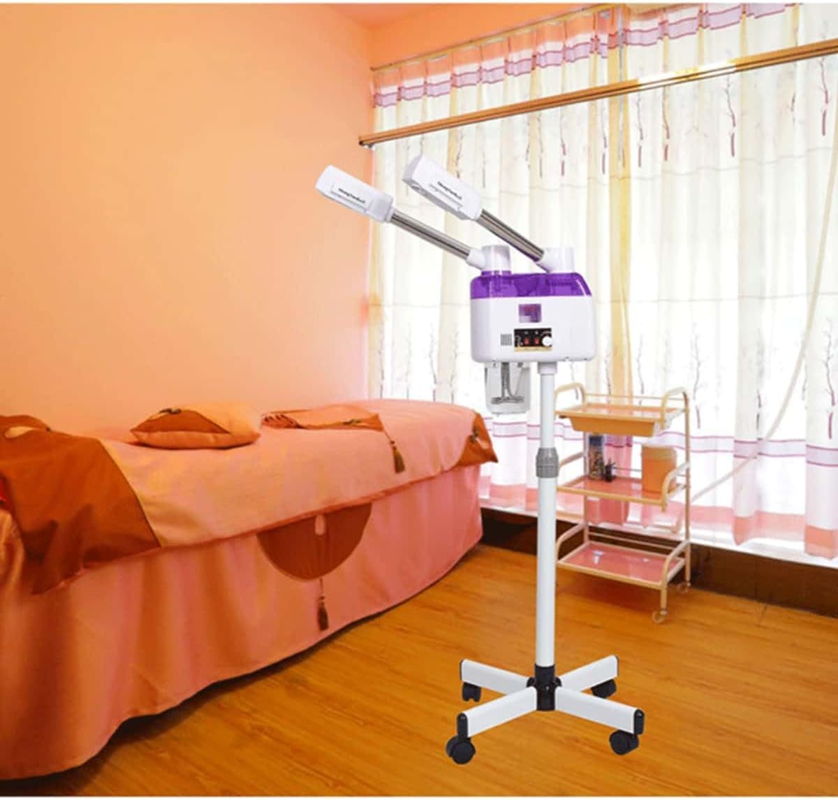 Youluck2 in 1フェイシャルビューティースチーマー、フェイシャルスチームマシン、温冷ダブルチューブ、保湿器具、多機能スパス