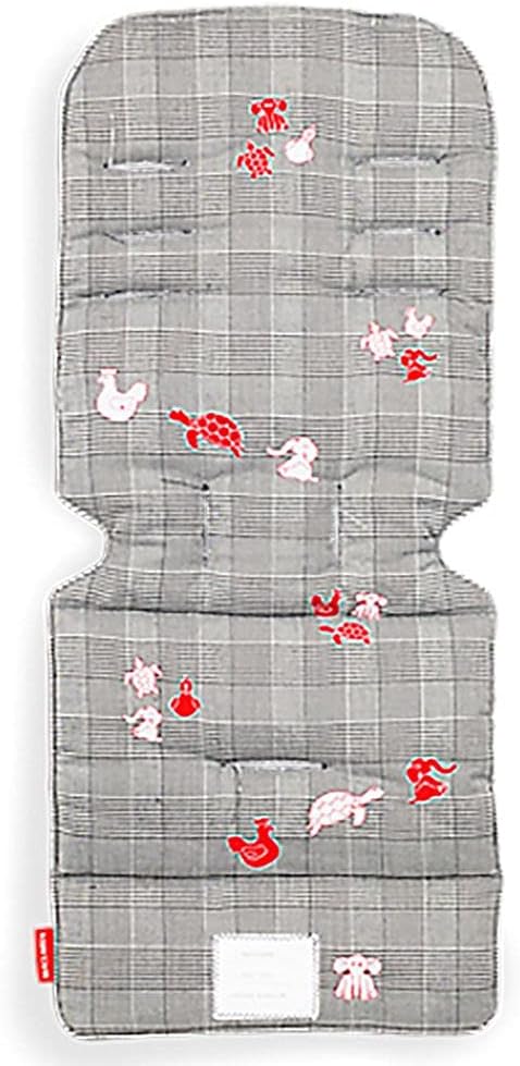 Maclaren colchoneta universal para asiento Glen Plaid Animal Trio, Accesorio de doble cara fácil de poner y quitar en todas las sillas de paseo tipo paraguas, Transpirable y lavable (AP1G033762)