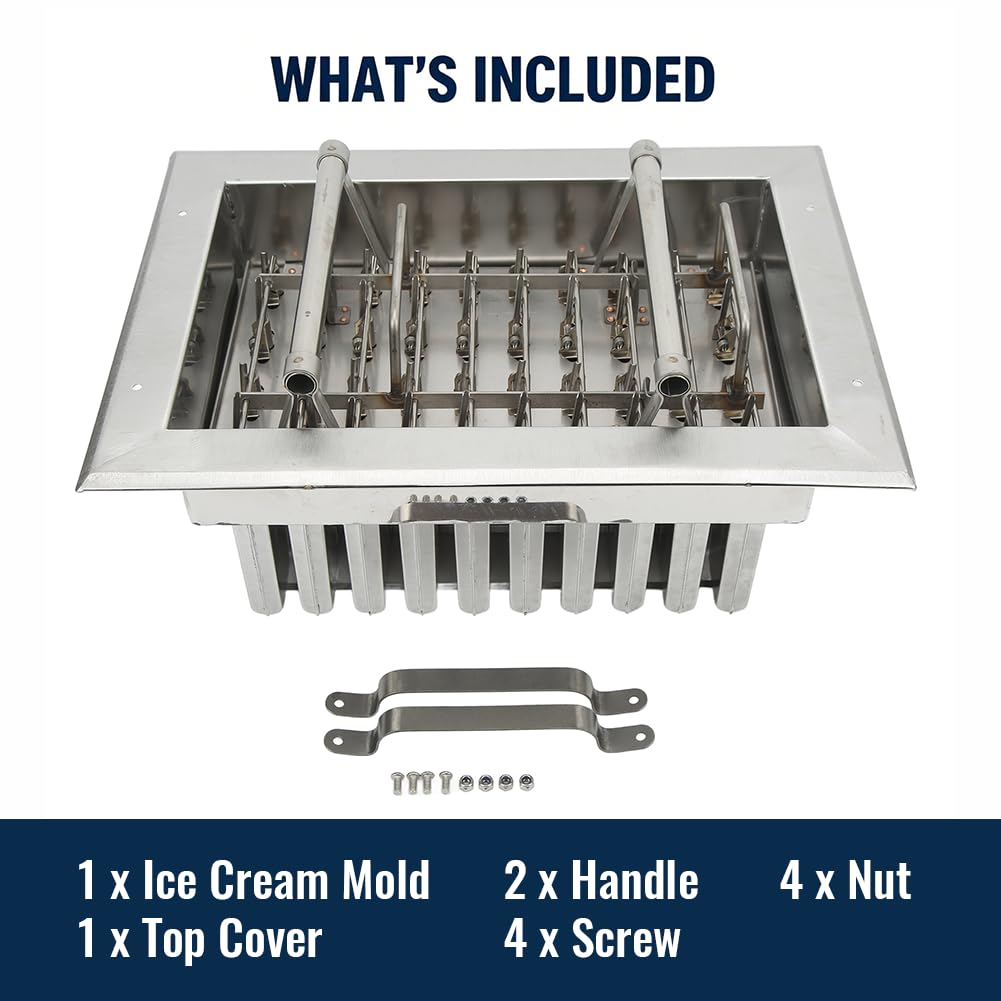 Molde para Helado de Acero Inoxidable, máquina de Soldadura de Moldes para Palos de Hielo, Helado DIY, 40 Agujeros para Palos para el hogar