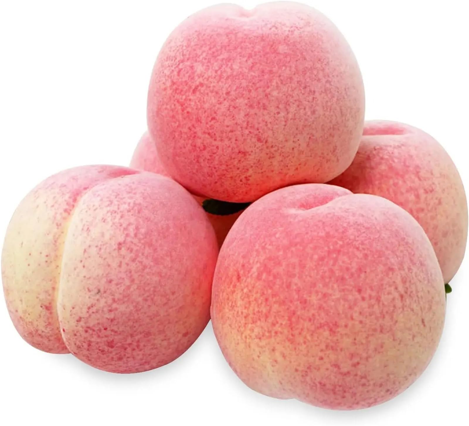 Fake Fruits 5Pcs Artificial Juicy Peaches Simulation Peaches With Leaf Photo Props Home Decoration