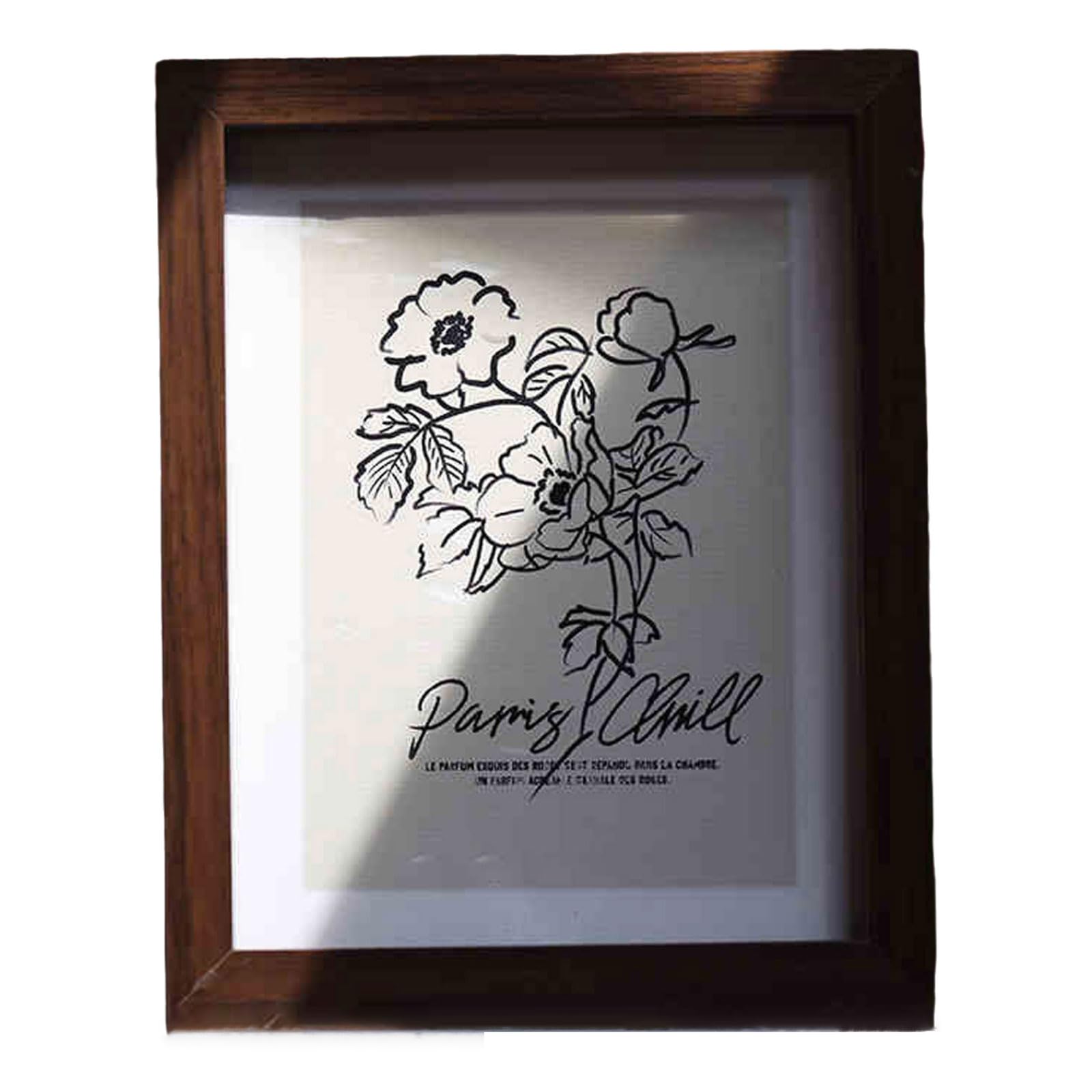 Cadre photo double vitrage flottant grand format vitré marron foncé Hollow Specimen Frame