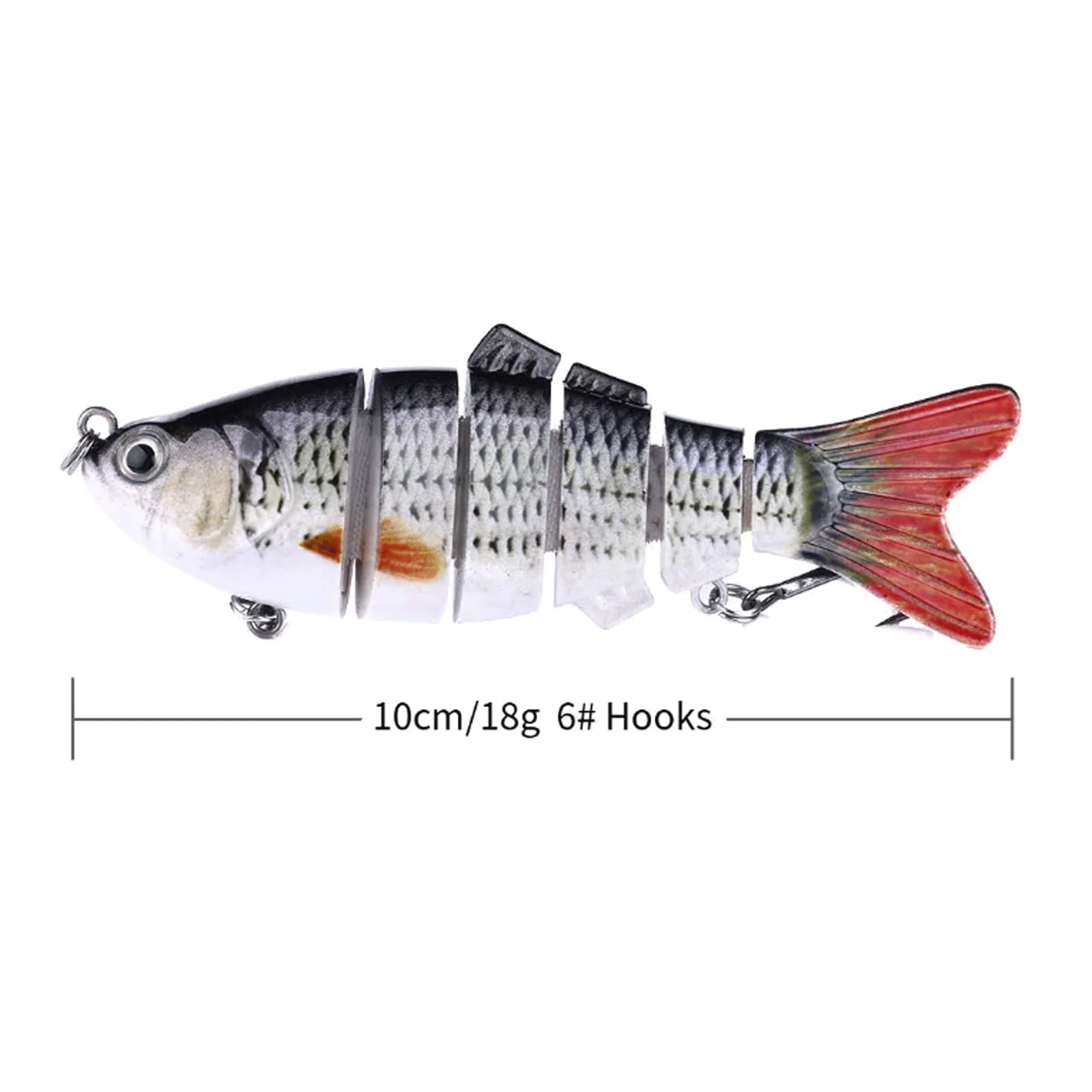 Leurres de pêche, 6 pièces/Ensemble, avec boîte, crankbait, swimbait, leurres Souples articulés à Plusieurs Segments, wobblers, matériel de pêche