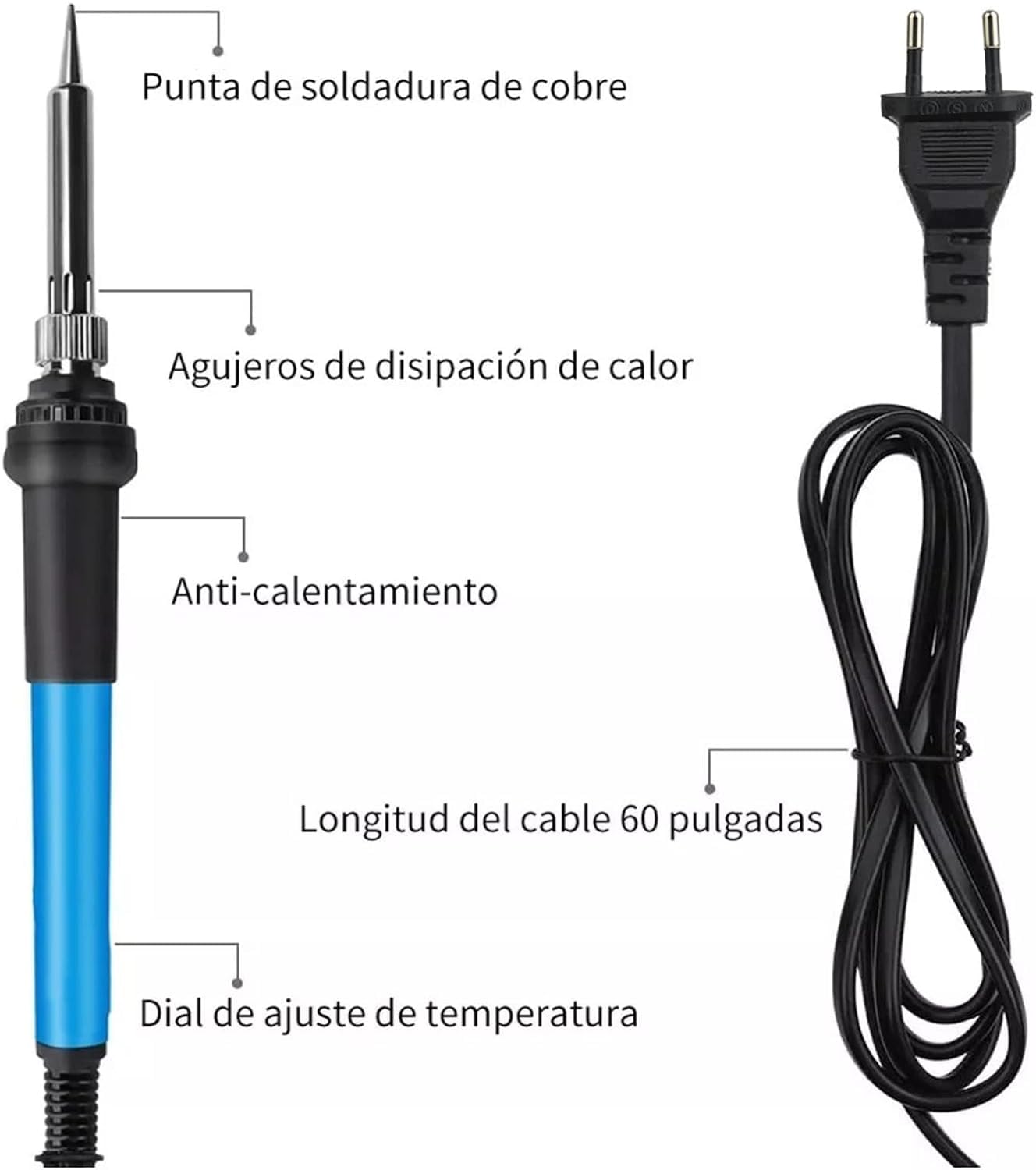 Soldadores Eléctrico de Estaño, Kit 25 in 1 con Caja de Herramienta Temperatura Ajustable 200-450℃,Set de Soldadura Electrónica Multímetro Digital,Puntas De Soldador etc