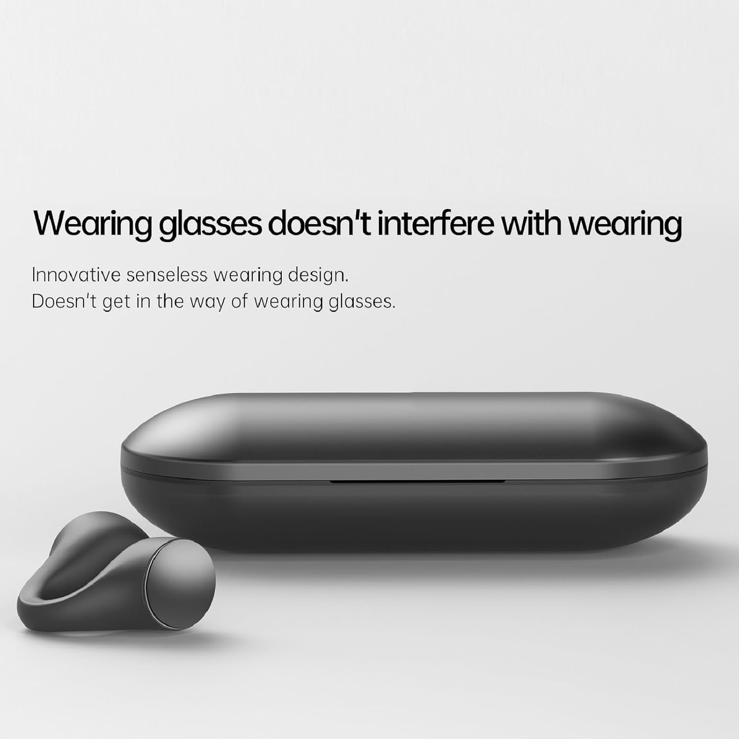 Yunseity Open Ear Bone Conduction Headphones, S7 HiFi Stereo Wireless Bluetooth 5.3 Clip On Earbuds with Touch Control, Water Proof Sports Headphones for Running Fitness