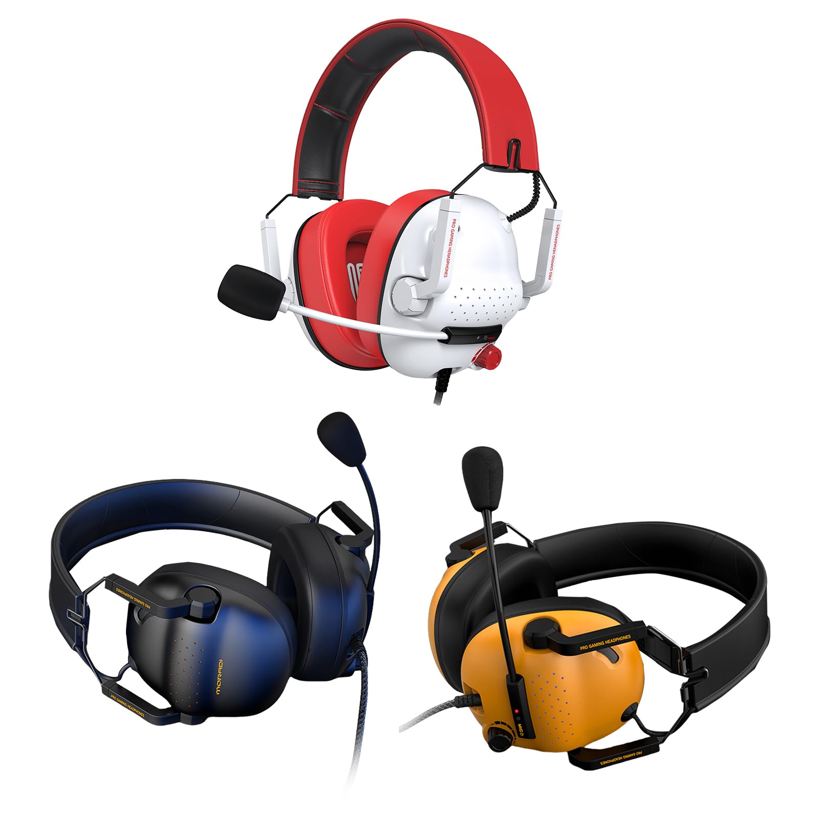 Cuffie da gioco per cuffie con cavo con microfono 7.1 Surround Sound Computer Cuffie USB per laptop Streaming Cuffie over-ear