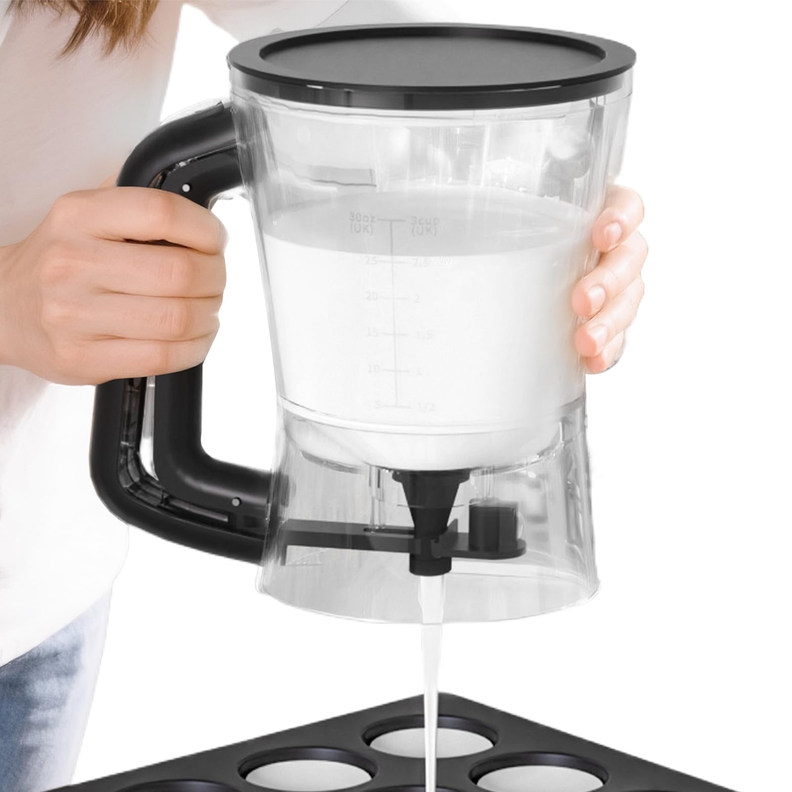 Dispensador de masa y salsas para cocinar sin ensuciar la encimera