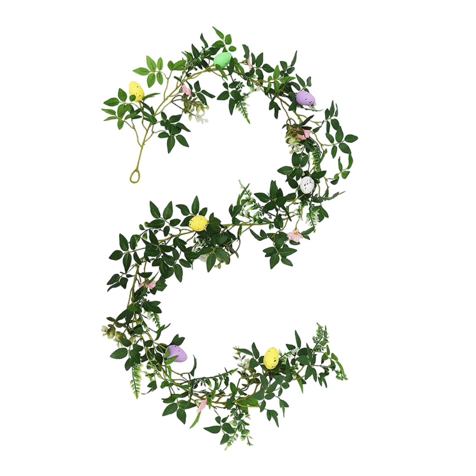 Xjdzineq Bendable Easter Themed Artificial Vine with Foam Eggs Long Flexible Hanging Decors for Craft and Photography Inside Hanging Vine