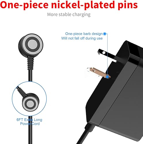 Miniatura 2 de Cargador para Shark VACMOP VM252 - Carga para fregona de vacío inalámbrica para piso duro, repuesto VM252C VM251 QM250, cable de alimentación