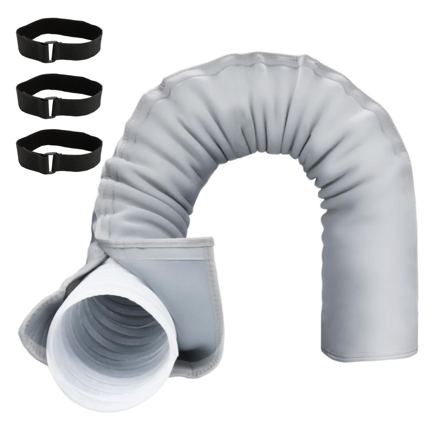 Huarew Portable Ac Hose Insulation Sleeve, Air Conditioner Hose Insulated Cover Wrap For 5" & 5.9" Diameter Ac Exhaust Hoses Tube, With 3 Adjustable Straps