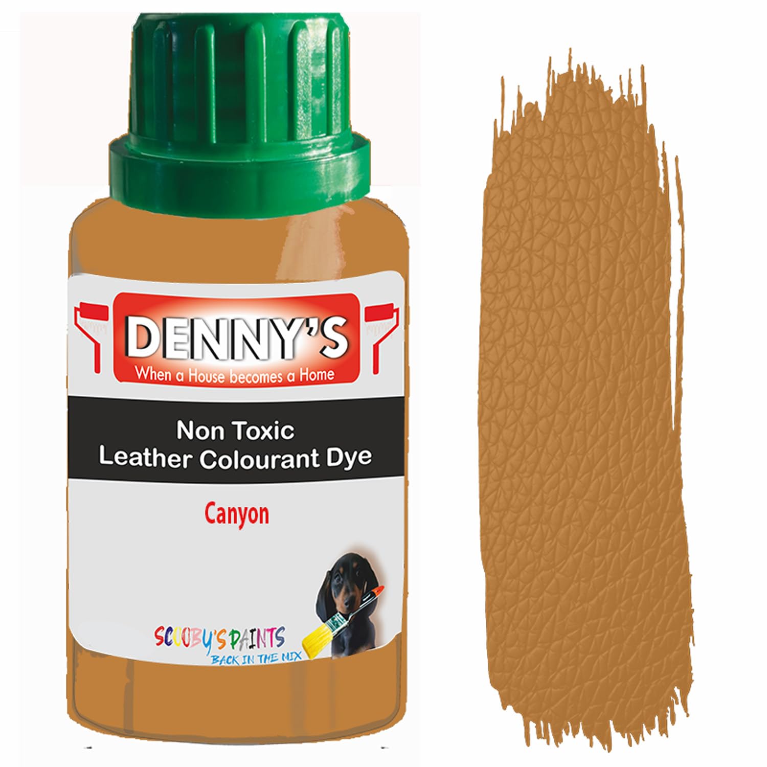 All in One Leather Colourant Self Seal Leather Dye Repair Paint for Furniture, Sofas, Car Seats (Canyon, 1 Litre Bottle) — image 1