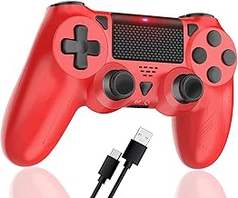 Gamrombo Controller for Ps-4 Wireless Gamepad Compatible for Ps-4 Pro/Slim/PC with Dual Vibration/Turbo/3.5mm Audio Jack/Wake Up/Touch Pad/Flexible Buttons