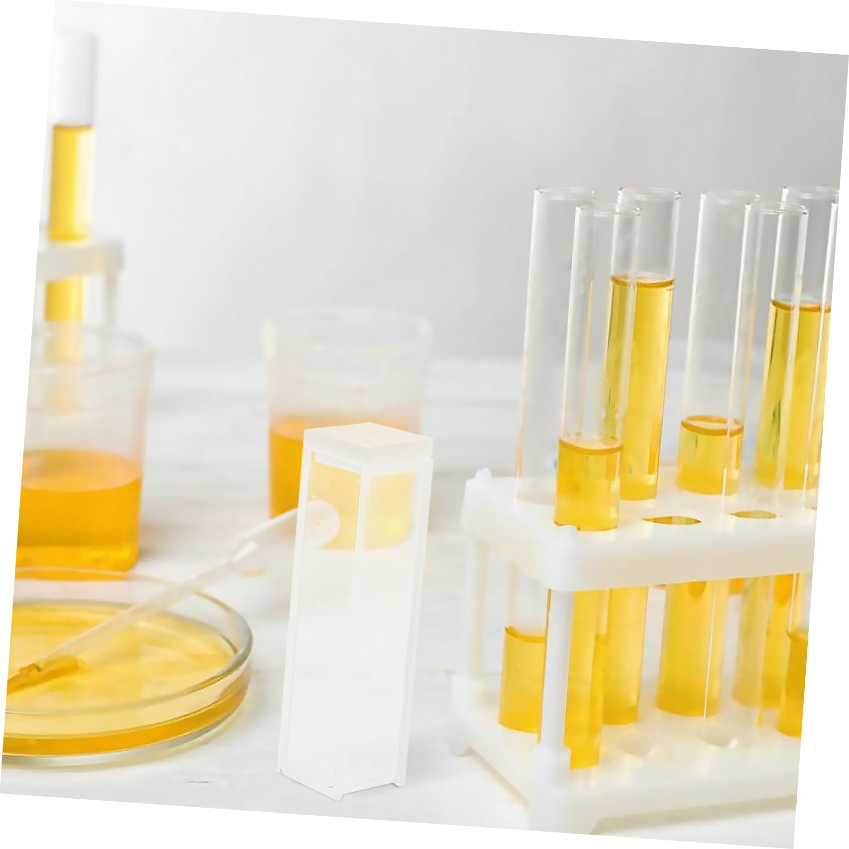 Lot de 2 Cuvettes en Quartz de 10mm pour Laboratoire, Microcuvettes à Usage Chimique Haute Transparence, pour Spectrophotomètre et Applications Industrielles