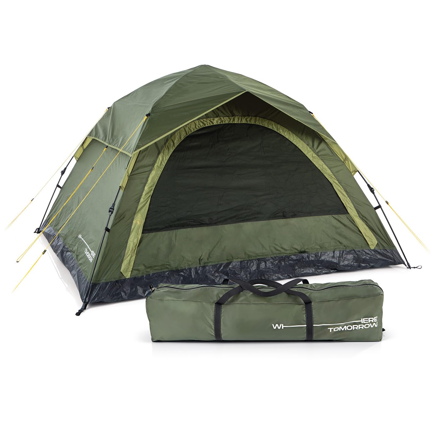 Where Tomorrow Tente Pop-up pour 4 à 6 Personnes – Tente à Lancer avec Montage Rapide en 10 Secondes | Tente de Camping résistante aux intempéries Contre la Pluie, la Neige, Le Vent, Le Sable | avec