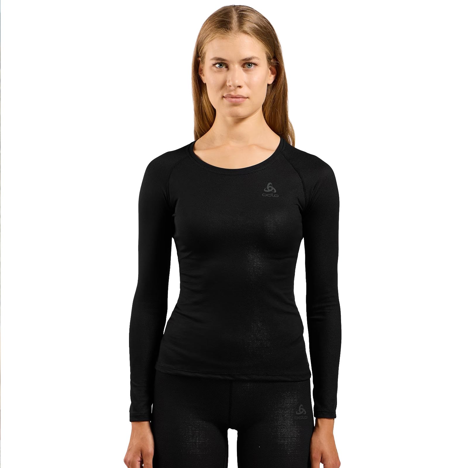 Odlo Unterhemd Damen Langarm Active F-Dry Light I Funktionsshirt I Funktionsunterwäsche Langarm Sportunterhemd I Damen