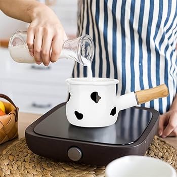 copco ホーロー ミルクパン 黒 木製ハンドル copco ホーロー ミルクパン 黒 木製ハンドル