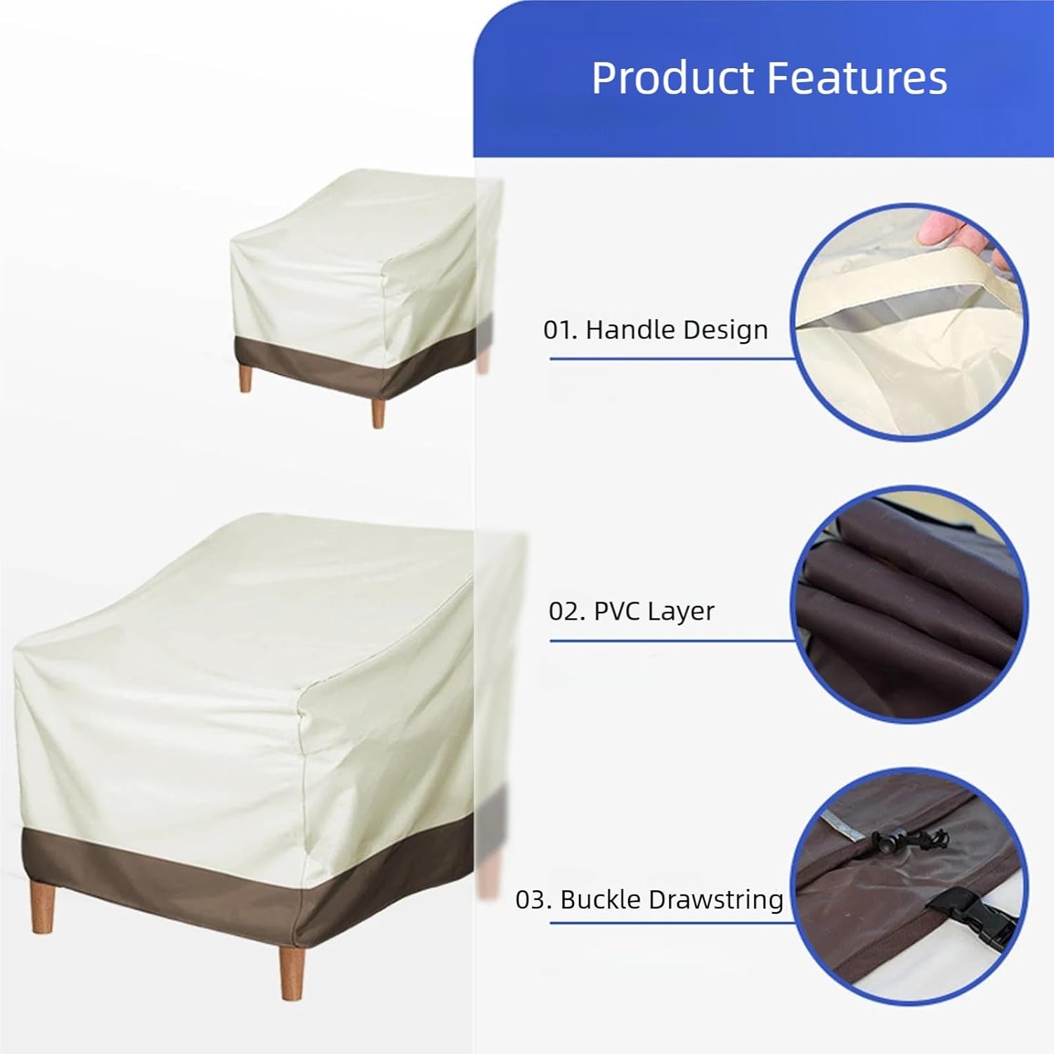 Premium Patio Bench Cover Waterproof UV-Resistant Oxford Fabric Protector for Outdoor Sofa Garden Furniture, All-Weather Windproof Design, Universal Fit with Storage Bag(Black)
