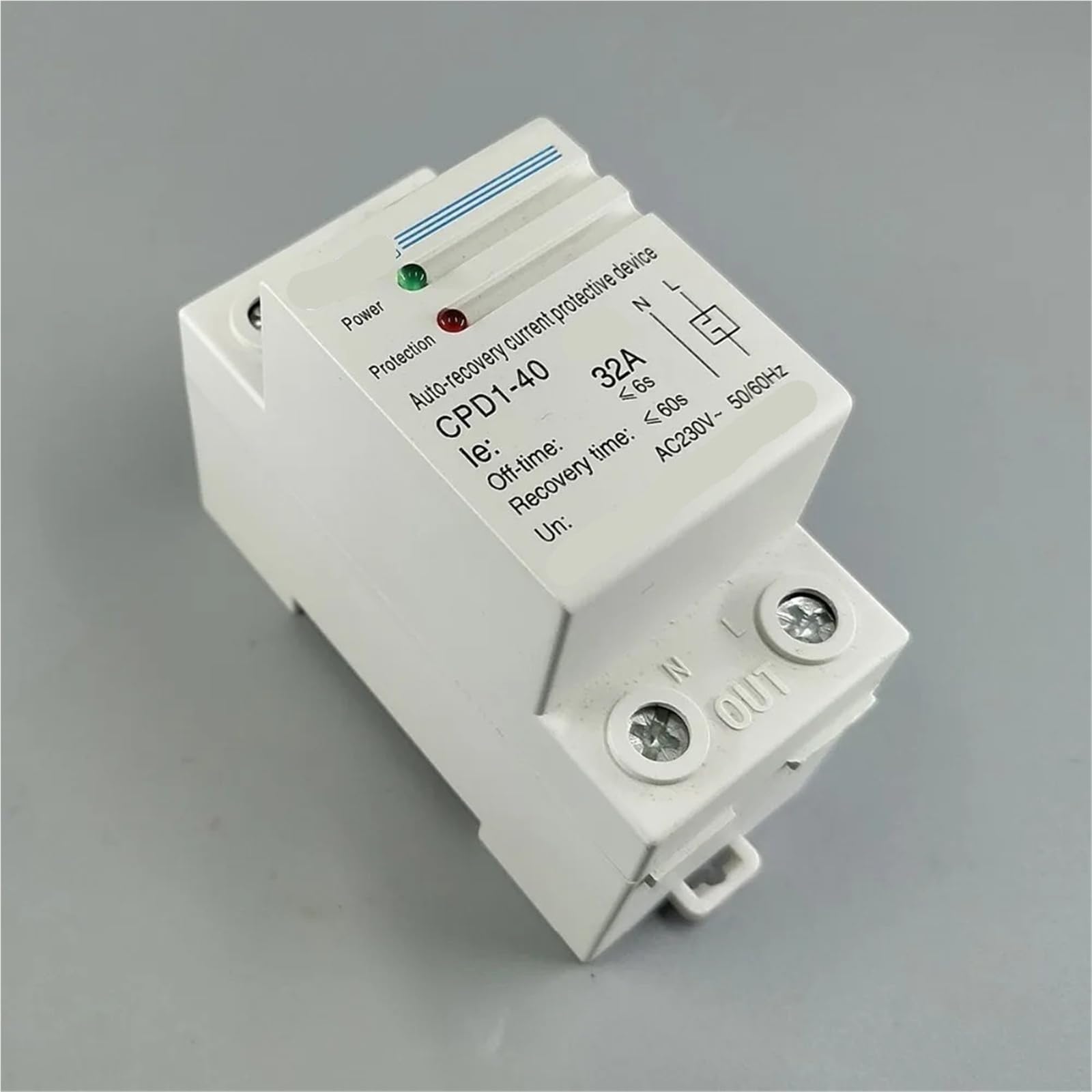 Reconexión automática eficiente en protector de sobrecorriente de 32A para redes de 230V 5
