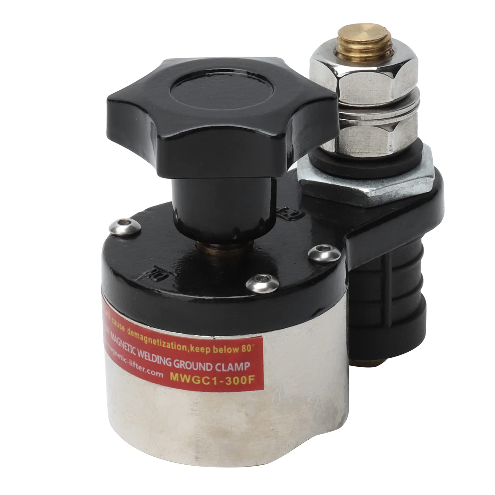 Electronic Welding Ground Clamp On Off Switchable Magnetic Holder, with Silicone Insulation for No Heat, No Sparks, Very Stable, for Connection with Electrical Equipment or Other