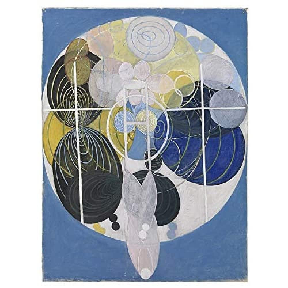 Wee Blue Coo Hilma Af Klint Abstract Circles Unframed Art Print Poster Wall Decor 12X16 Inch
