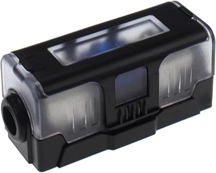 1 pcs 4 Gauge AWG in-Line MANL Fuse Holder, Inline Fuse Block with 60 Amp MANL Fuse for Car Audio Amplifier Black Base 4GA in 4GA Out 1 Way