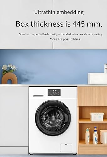 Miniatura 3 de Lavadora y secadora todo en uno de 5 pies cúbicos, secadora de ropa de 1500 W con bañera de acero inoxidable, carga frontal, panel táctil LCD,