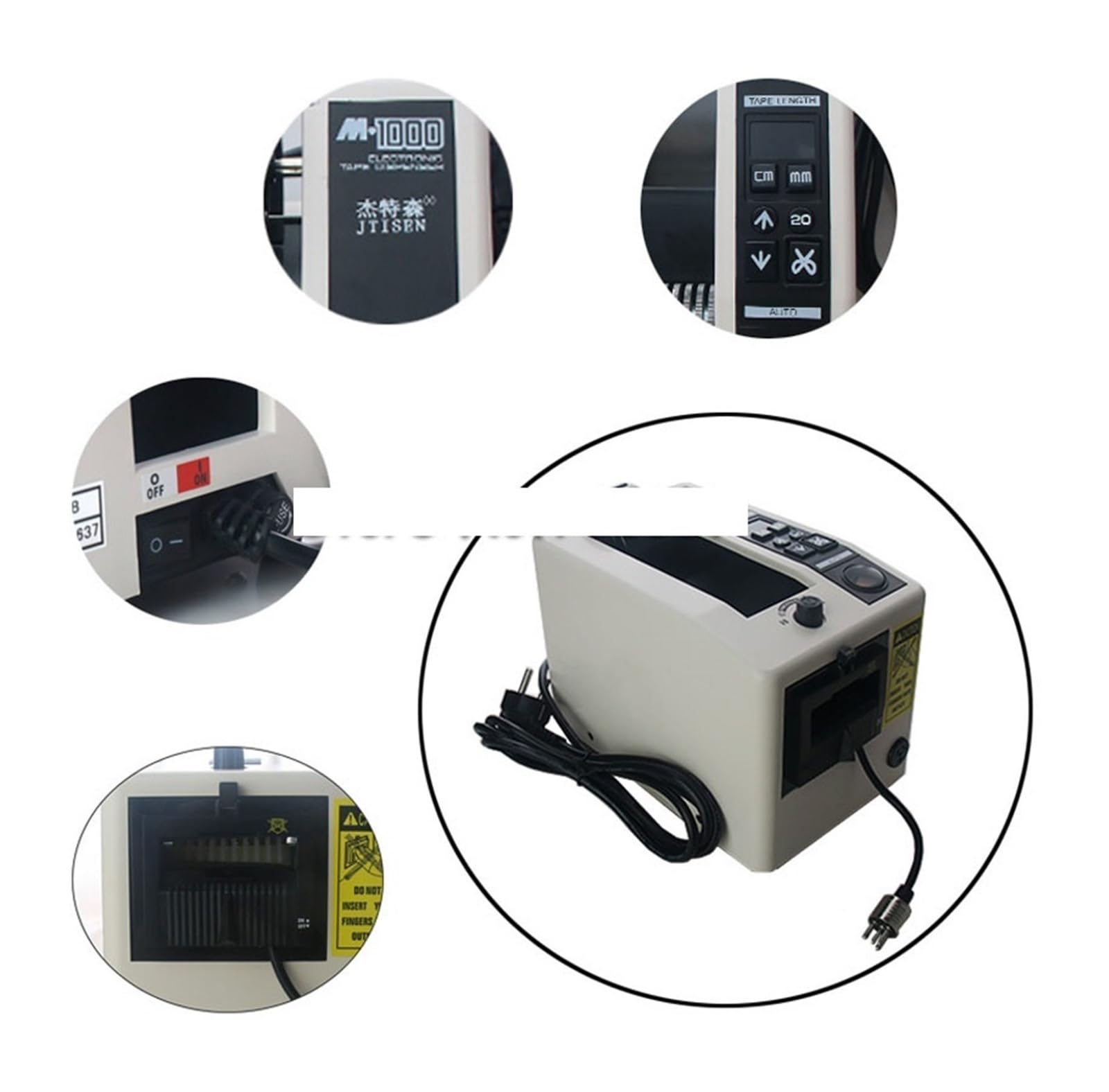 Klebebandabroller, Automatischer Klebebandspender M-1000, Klebeband-Schneidemaschine, Bandschneidemaschine, automatisches Bandschneidewerkzeug für Versand und Schulen