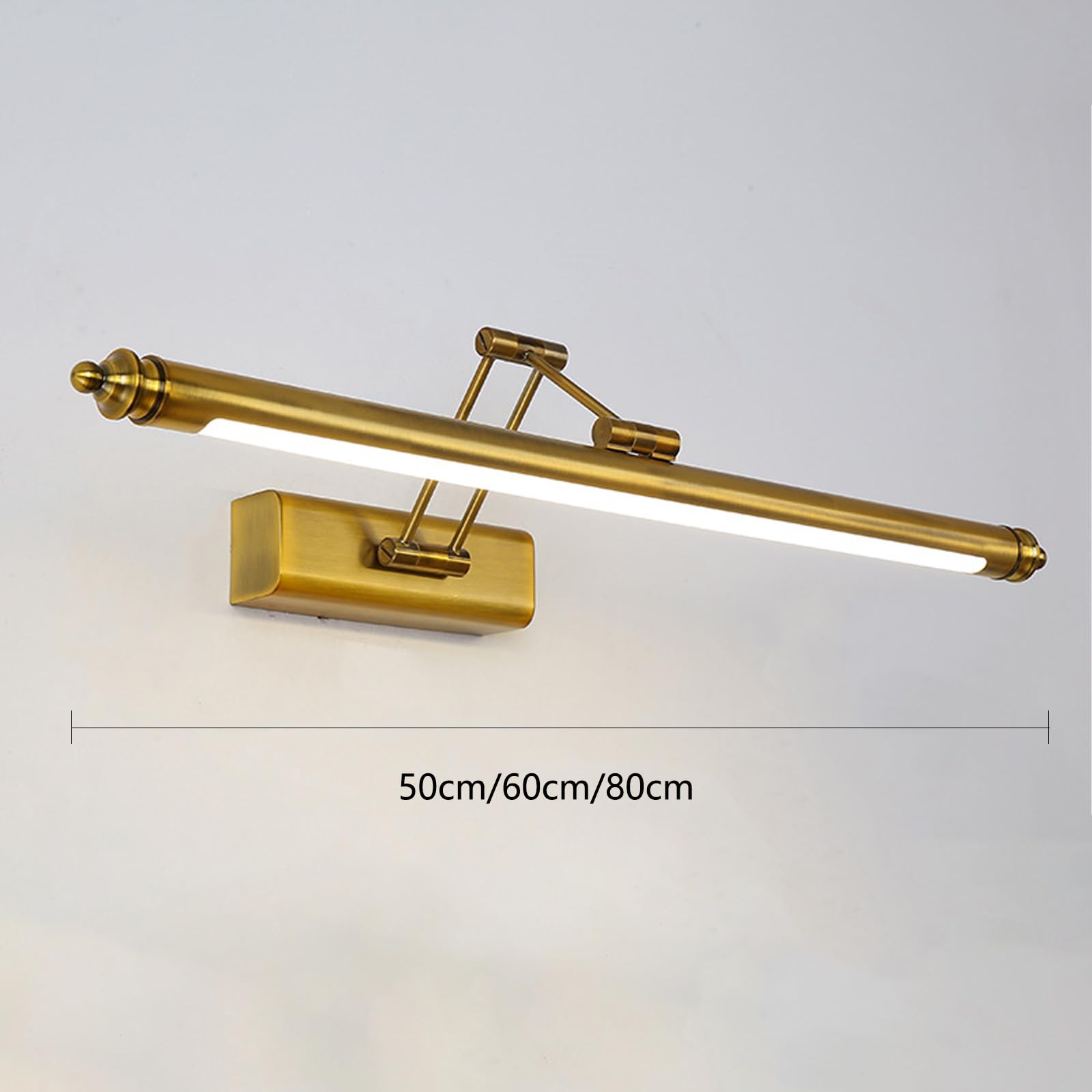 Feng Shui， Luz de Pared LED sobre Espejo Interior con Brazo Ajustable Lámparas Lámpara Aplique Giratorio de 270 ° Iluminación Impermeable Tira Larga para Pinturas Pasillo Baño