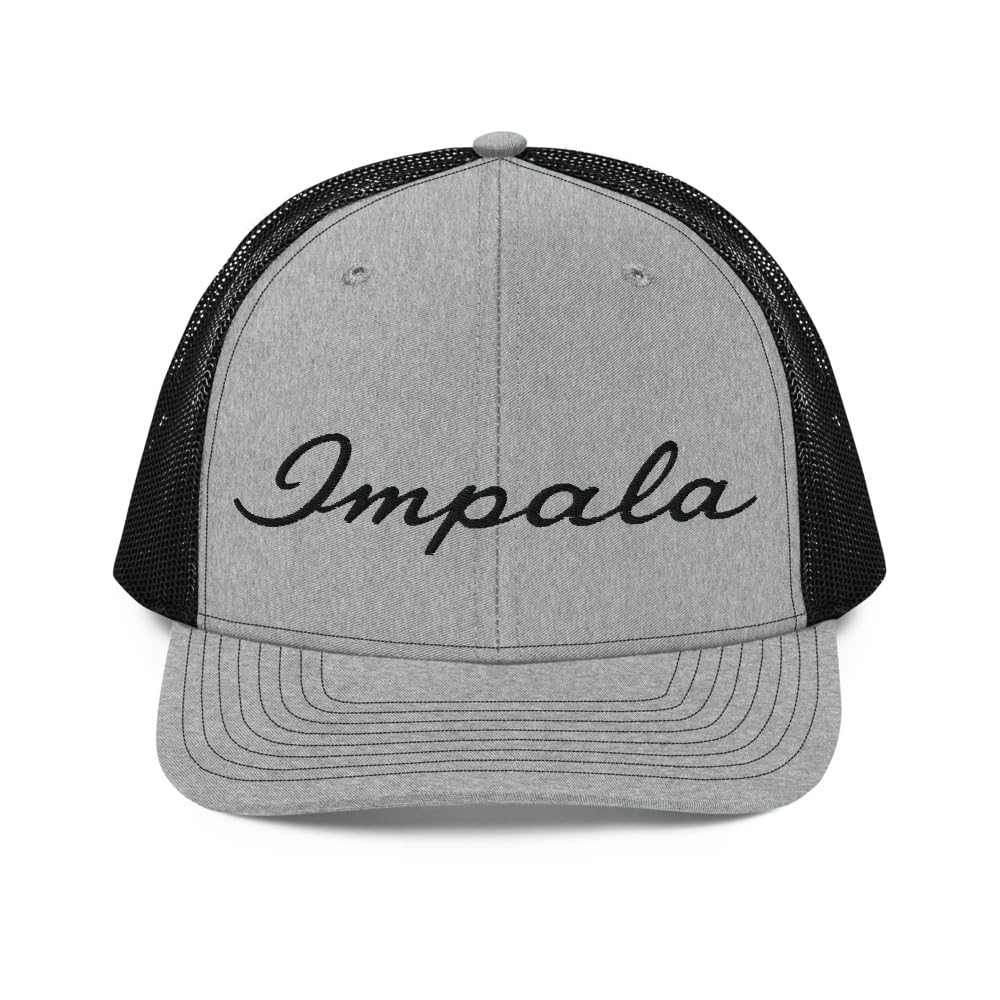 Czapka z daszkiem Impala 1958 – klasyczny emblemat skrypt haftowana siateczkowa czapka z tyłu dla fanów Chevy – styl vintage Lowrider