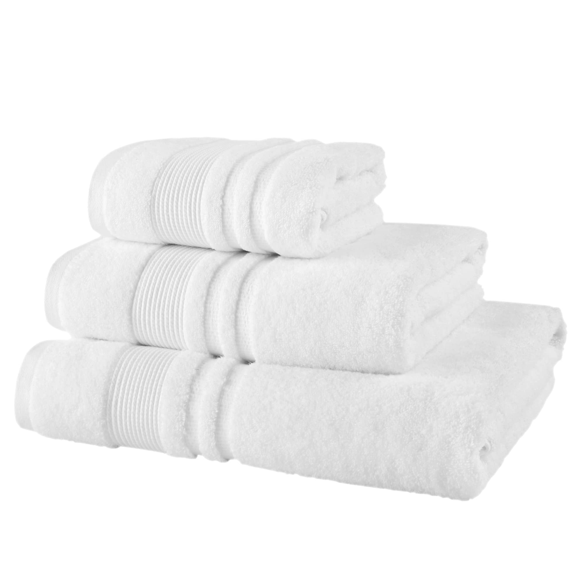 Lions Bamboo Towels - Premium Hand Towels 4 Pack, 60% Bamboo 40% Cotton Bathroom Linen Towel Set, Soft Quick Dy Water Absorbent Durable Hand Towel, Extra Large, 50x8cm, White