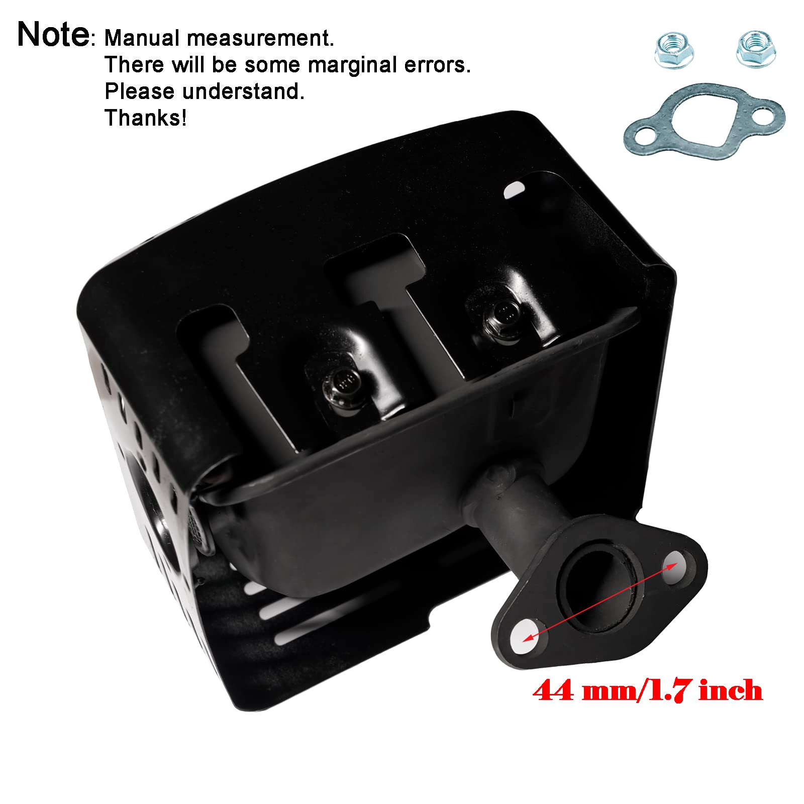 JMCHstore Silenciador de escape para Coleman CT200U BT200X KT196, silenciador para Baja MB165 MB200 Doodlebug Mini Bike, Axis M200, Mini Bikes 212CC, Hisun 196cc Engine, Go Karts