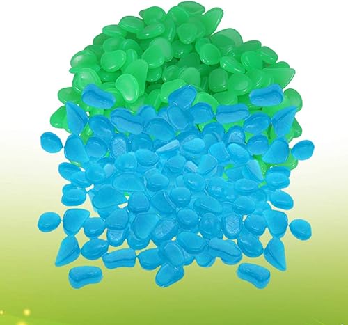 Miniatura 5 de Doitol 200 piedras brillantes en la oscuridad, piedras brillantes para decoración de interiorexterior, jardín jardín jardín jardín jardín jardín