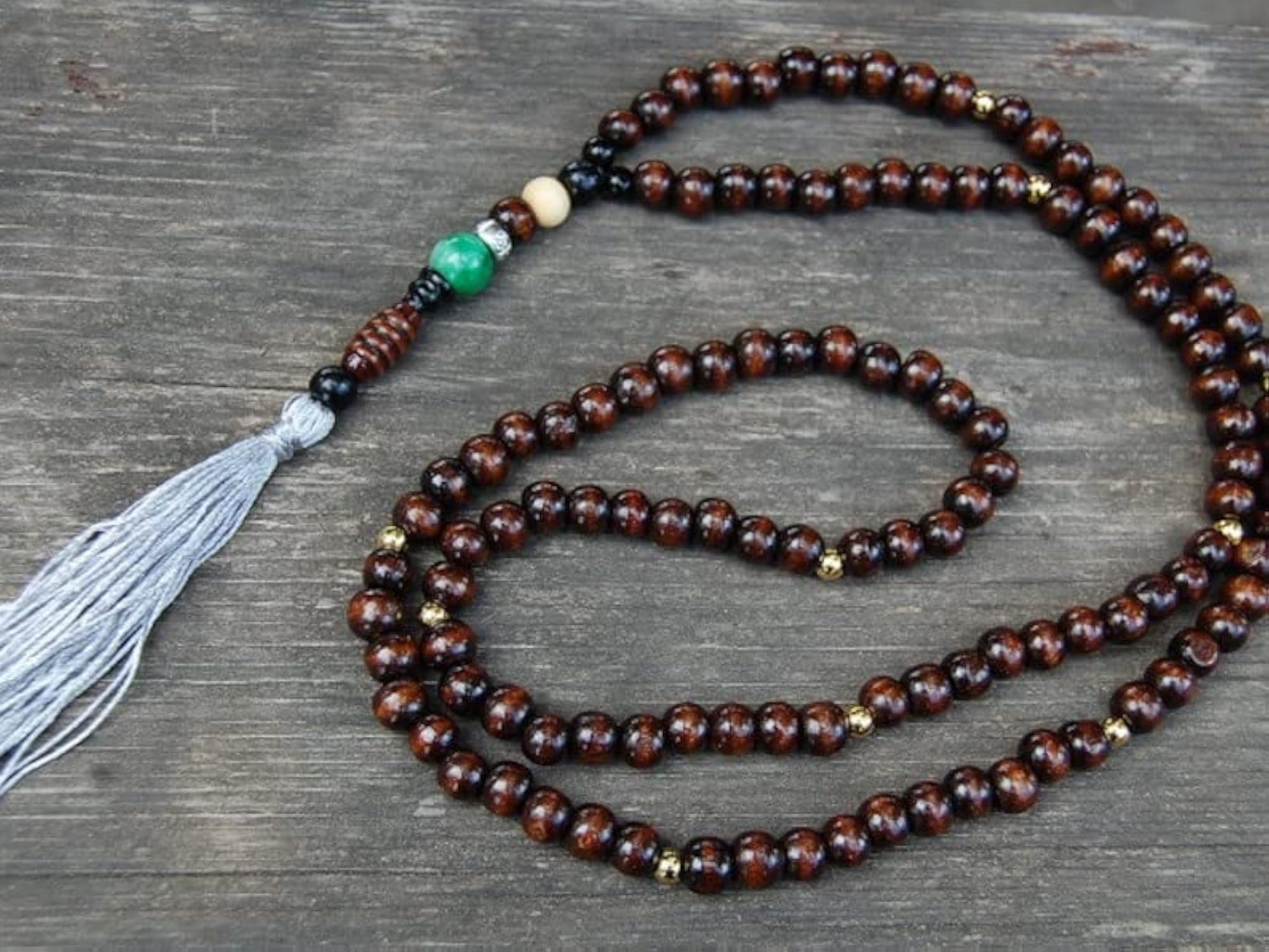 Natural Tasselwood 6MM Beaded Handmade Prayer Mala